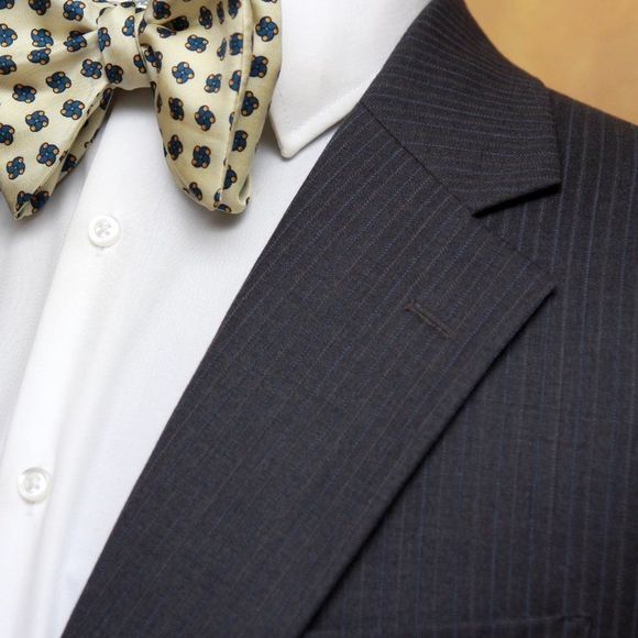 40L Jos A Bank Signature Men's Blazer Jacket Dark Grey Charcoal Striped C070604 - Picture 7 of 12